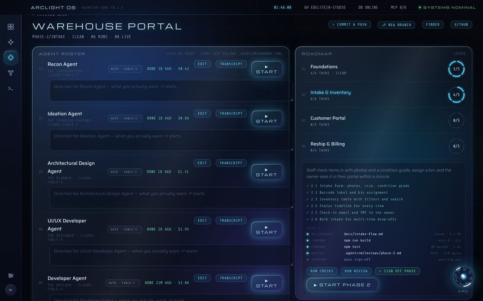 AgentCRM: Gate review