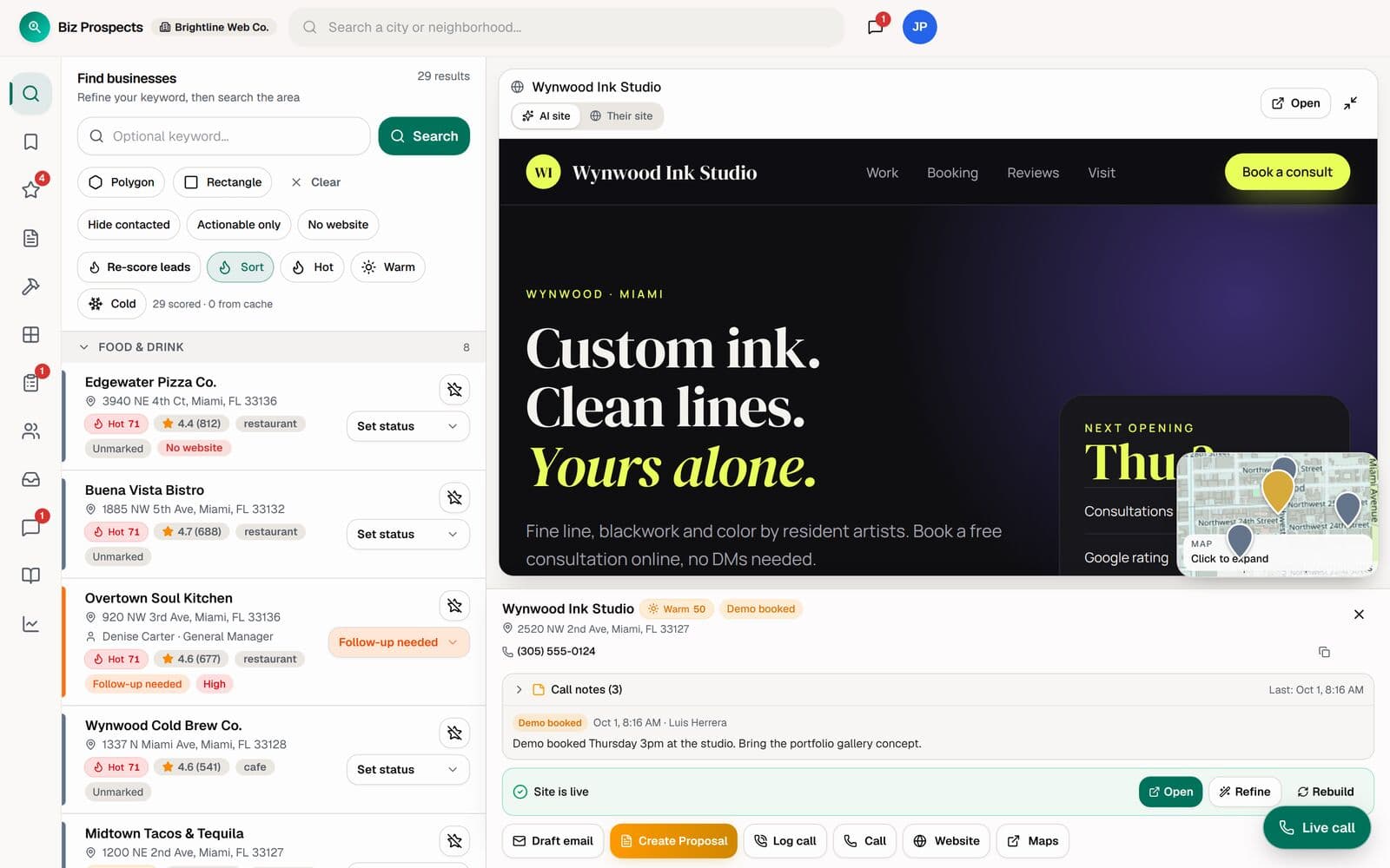 Biz Prospects: A hot lead with its AI built site