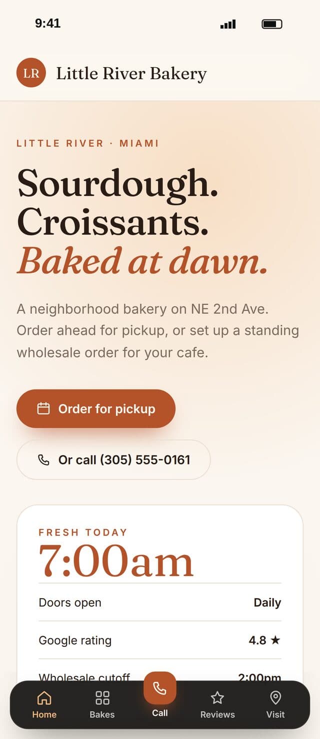 Biz Prospects: The site, on a prospect's phone