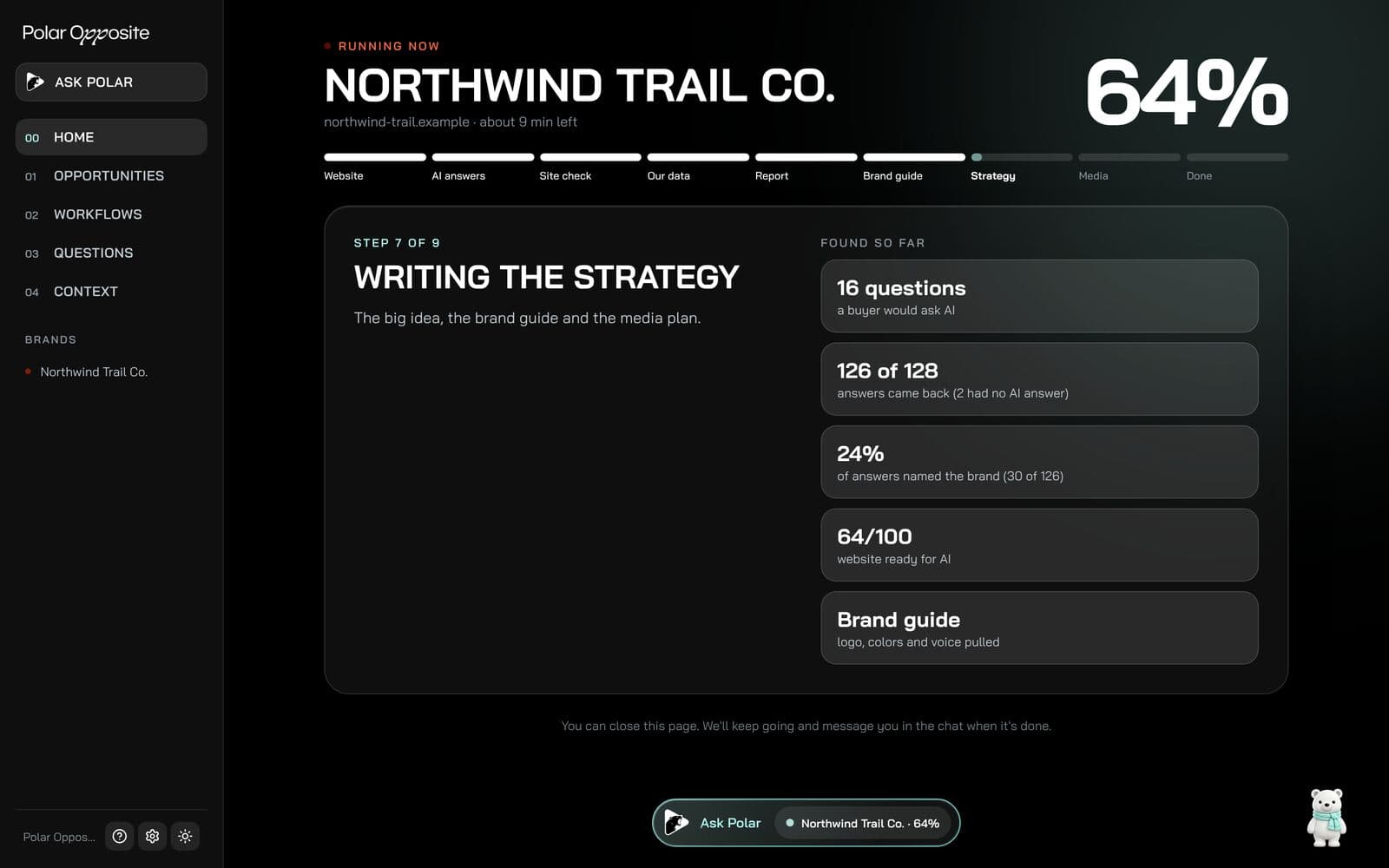 Polar Engine: A check running